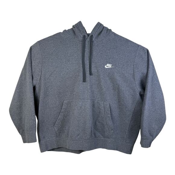 Nike Sportwear Club Fleece Pullover Grey Hoodie Sweatshirt Mens XXL - BV2654-071 - Picture 1 of 13